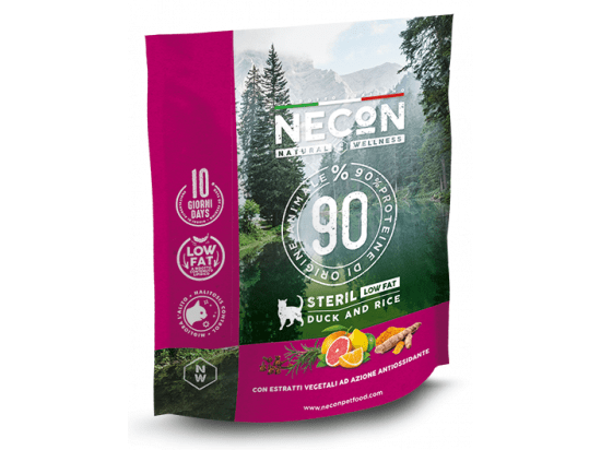 Фото - сухий корм Necon Natural Wellness Cat Sterilized Low Fat Duck & Rice сухий корм для стерилізованих і схильних до ожиріння котів КАЧКА та РИС