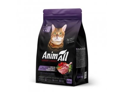 Фото 4 -  сухий корм AnimAll Adult Cat Duck and Fresh Turkey сухий корм для котів ИНДИЧКА І КАЧКА