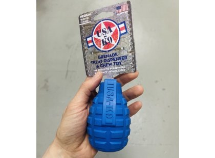 Фото 5 -  игрушки SodaPup (Сода Пап) Grenade игрушка для собак ГРАНАТА, синий