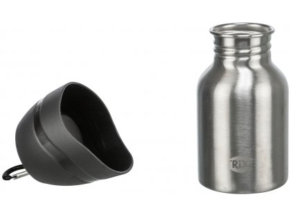 Фото 6 -  миски, поилки, фонтаны Trixie Bottle with Bowl Поилка дорожная для животных