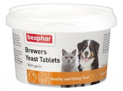 Фото - Beaphar Brewers Yeast Tablets пивні дріжджі з часником для собак та кішок для шкіри та шерсті Beaphar Brewers Yeast Tablets пивні дріжджі з часником для собак та кішок