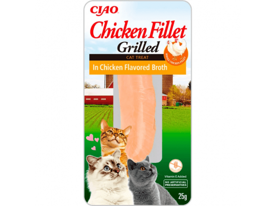 Фото - ласощі Inaba Cat Grilled Chicken Fillet in Chicken Broth ласощі для котів КУРЯЧЕ ФІЛЕ В БУЛЬЙОНІ З КУРКИ