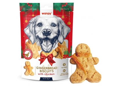 Фото - Wanpy Gingerbread Biscuits with Chichen лакомство для собак ИМБИРНЫЙ ПРЯНИК С КУРИЦЕЙ лакомства Wanpy Gingerbread Biscuits with Chichen лакомство для собак ИМБИРНЫЙ ПРЯНИК С КУРИЦЕЙ