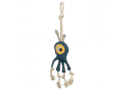Фото 2 -  игрушки Trixie Monster on Rope игрушка из кожи для собак МОНСТР НА ВЕРЕВКЕ (35994)