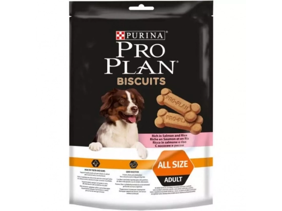 Фото - ласощі Purina Pro Plan (Пуріна Про План) Adult All Size Biscuits Salmon & Rice печиво для дорослих собак ЛОСІСЬ І РИС