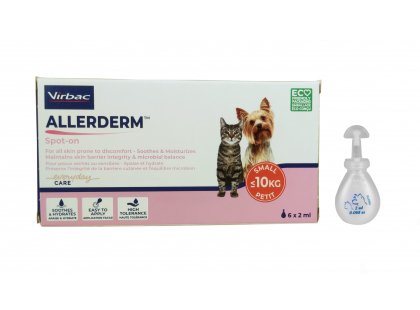 Фото 2 -  для кожи и шерсти Virbac Allerderm Spot-on (Вирбак Аллердерм) дерматологические капли для собак и кошек