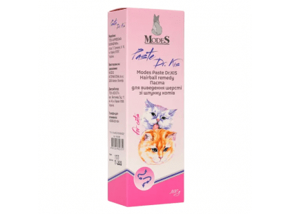 Фото - Modes Paste Dr.KIS Hairball remedy паста для виведення шерсті зі шлунка котів для виведення шерсті Modes Paste Dr.KIS Hairball remedy паста для виведення шерсті зі шлунка котів