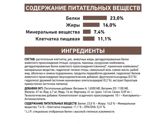 Фото - ветеринарні корми Royal Canin GASTRO INTESTINAL HIGH FIBRE лікувальний корм із підвищеним вмістом клітковини для собак при порушеннях травлення