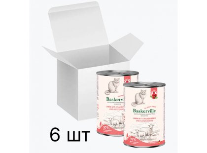 Фото 4 -  влажный корм (консервы) Baskerville Sensitive консервы для кошек ЯГНЕНОК - КЛЮКВА И КОШАЧЬЯ МЯТА