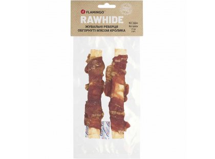 Фото 2 -  ласощі Flamingo Ласощі для собак ЖУВАЛЬНІ РЕБРА ОБГОРНУТІ М'ЯСОМ КРОЛИКА
