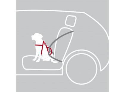 Фото 5 -  аксессуары в авто Trixie CAR HARNESS COMFORT защитная шлея для авто, нейлон