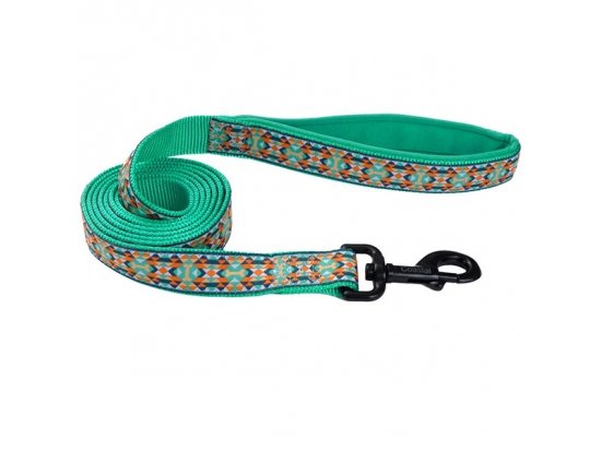 Фото - Coastal (Костал) Ribbon Weave Leash поводок для собак, ТЕМНО-БИРЮЗОВЫЙ С КОСТОЧКАМИ амуниция Coastal (Костал) Ribbon Weave Leash поводок для собак, ТЕМНО-БИРЮЗОВЫЙ С КОСТОЧКАМИ