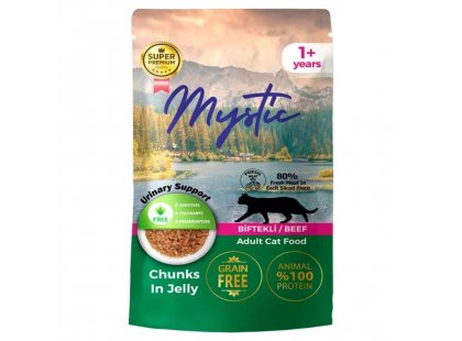 Фото - Mystic Cat Beef Jelly влажный корм для кошек, кусочки в желе ГОВЯДИНА влажный корм (консервы) Mystic Cat Beef Jelly влажный корм для кошек, кусочки в желе ГОВЯДИНА