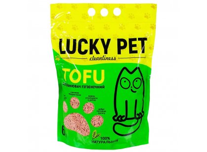 Фото - наполнители Lucky Pet Tofu Соевый наполнитель для кошачьего туалета ЛАВАНДА