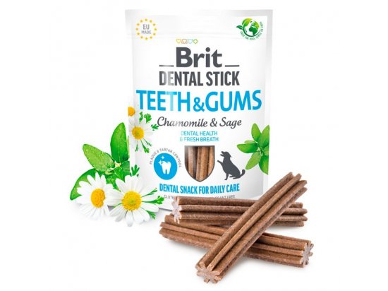 Фото - лакомства Brit Care Dog Dental Stick Teeth and Gums Chamomile & Sage лакомства для собак для здоровых дёсен и зубов РОМАШКА и ШАЛФЕЙ