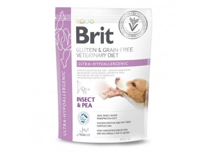 Фото 2 -  ветеринарные корма Brit Veterinary Diet Ultra-hypoallergenic сухой лечебный корм для собак при проблемах с пищеварением НАСЕКОМЫЕ