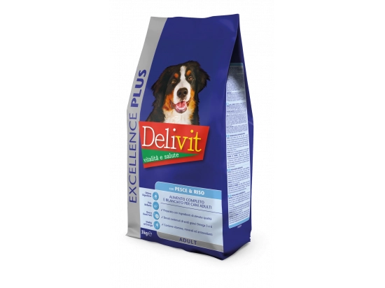 Фото - сухой корм Delivit (Деливит) Excellence Adult Dog Fish & Rice сухой корм для взрослых собак РЫБА и РИС