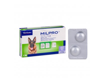 Фото 2 -  от глистов Virbac MILPRO (МИЛЬПРО) антигельминтные таблетки для собак