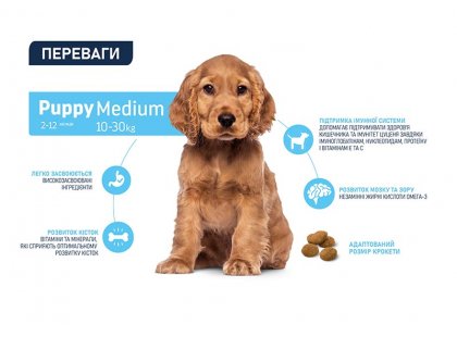 Фото 12 -  сухий корм Advance (Едванс) Dog Medium Puppy - корм для цуценят середніх порід (з куркою та рисом)