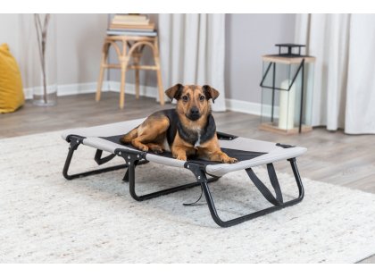 Фото 8 -  лежаки, матрасы, коврики и домики Trixie Dog Lounger шезлонг лежак для собак, беж/черный