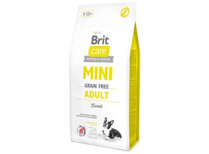 Фото - сухий корм Brit Care Dog Grain Free Mini Adult Lamb беззерновий сухий корм для собак міні порід ЯГНЯ