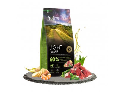 Фото - сухий корм Profine LIGHT LAMB & POTATOES корм для собак із зайвою вагою з ягнятком та картоплею