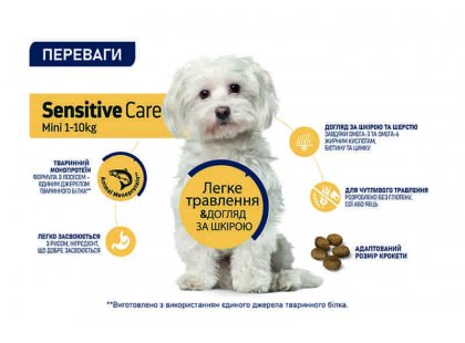 Фото - сухой корм Advance (Эдванс) Dog Mini Adult Sensitive - корм для взрослых собак маленьких пород с чувствительным пищеварением (лосось и рис)