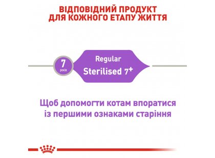 Фото - сухий корм Royal Canin STERILISED 7+ (СТЕРИЛІЗЕД 7+) корм для кішок старше 7 років