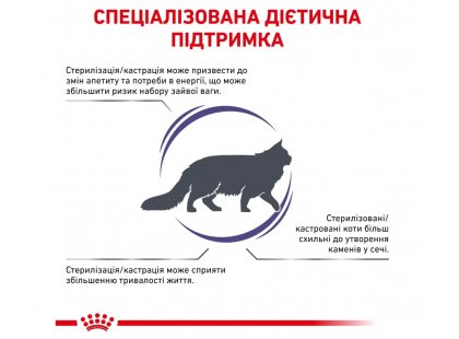 Фото 2 -  сухой корм Royal Canin Neutered Satiety Balance корм-диета для профилактики мочекаменной болезни у стерилизованных кошек и котов до 7 лет