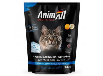 Фото - наповнювачі AnimAll Blue Aquamarine силікагелевий наповнювач для котячого туалету БЛАКИТНИЙ АКВАМАРИН