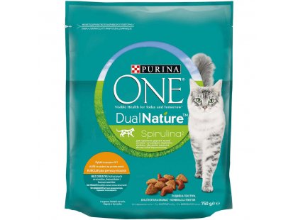 Фото - сухой корм Purina One (Пурина Ван) Dual Nature корм для кошек КУРИЦА И СПИРУЛИНА