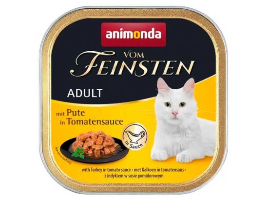 Фото - вологий корм (консерви) Animonda (Анімонда) Vom Feinsten Adult Turkey in Tomato sauce вологий корм для котів ІНДИЧКА В ТОМАТНОМУ СОУСІ