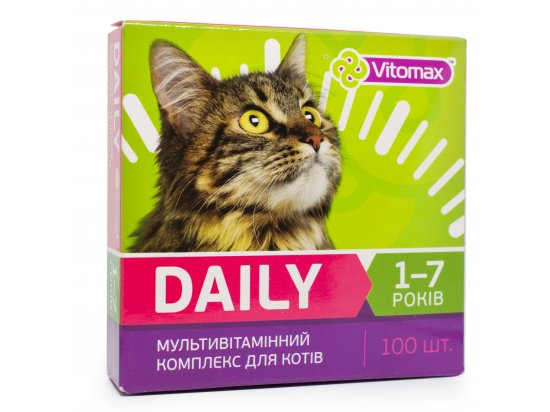 Фото - витамины и минералы Vitomax Daily мультивитаминный комплекс для кошек 1-7 лет