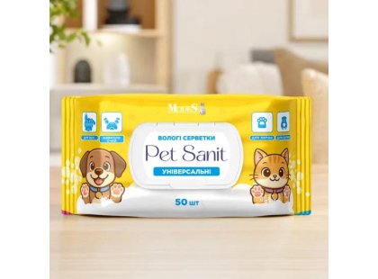 Фото 4 -  щоденний догляд (шампуні, кондиціонери та інші засоби) Modes Pet Sanit вологі серветки для тварин, універсальні, БЕЗ АРОМАТУ