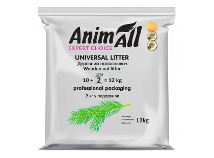Фото 2 -  наполнители и подстилки AnimAll Expert Choice - Древесный, гранулированный наполнитель для кошачьих туалетов