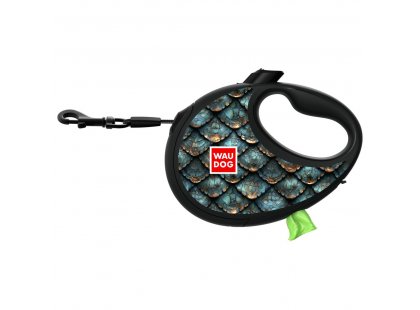 Фото - Collar WAUDOG R-LEASH поводок-рулетка с контейнером для пакетов, светоотражающая лента, ЧЕШУЯ рулетки Collar WAUDOG R-LEASH поводок-рулетка с контейнером для пакетов, светоотражающая лента, ЧЕШУЯ
