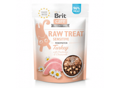 Фото - лакомства Brit Care Cat Raw Treat Sensitive Freeze-dried Turkey лакомство для кошек с чувствительным пищеварением ИНДЕЙКА