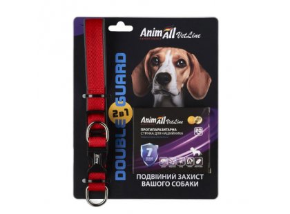 Фото - AnimAll VetLine Double Guard комплект ошейник с противопаразитарной лентой для собак, красный от блох и клещей AnimAll VetLine Double Guard комплект ошейник с противопаразитарной лентой для собак, красный