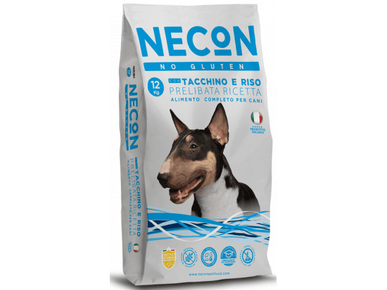 Фото - сухой корм Necon No Gluten Dog Turkey and Rice сухой корм без глютена для собак всех пород ИНДЕЙКА