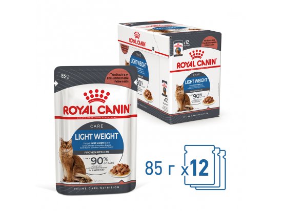 Фото 5 -  вологий корм (консерви) Royal Canin LIGHT WEIGHT in GRAVY консервований корм для котів