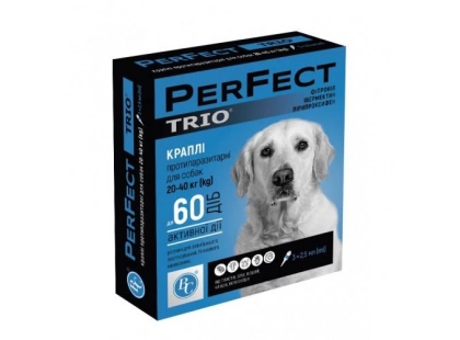 Фото - Ветсинтез PerFect Trio капли на холку от блох, клещей и глистов для собак от блох и клещей Ветсинтез PerFect Trio капли на холку от блох, клещей и глистов для собак