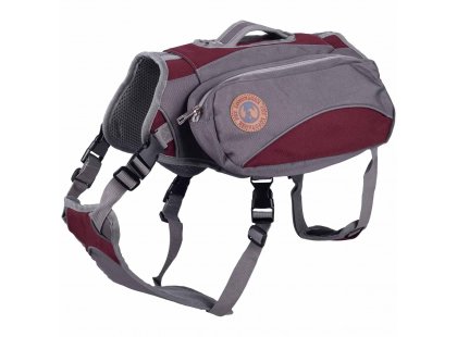 Фото - Voyager Pet Dog Bagpack cумка-седло для собак, красный с серым амуниция Voyager Pet Dog Bagpack cумка-седло для собак, красный с серым