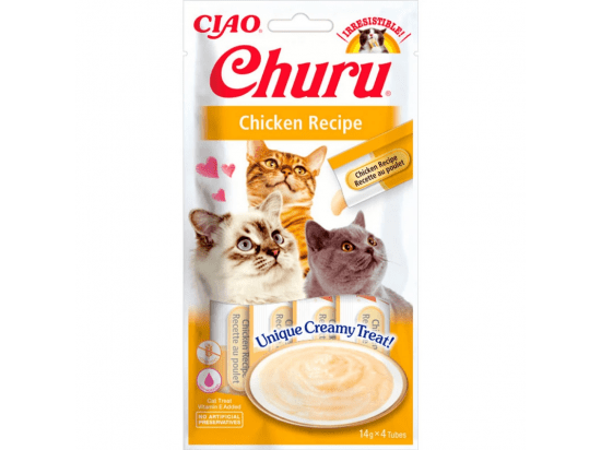 Фото - ласощі Inaba Cat Churu Chicken ласощі для котів вершковий мус КУРКА