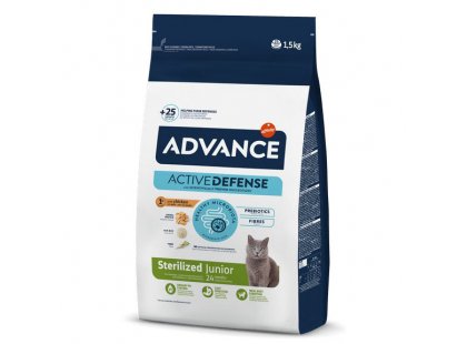 Фото - Advance Junior Sterilized корм для стерилізованих кошенят до 24 місяців КУРКА сухий корм Advance Junior Sterilized корм для стерилізованих кошенят до 24 місяців КУРКА