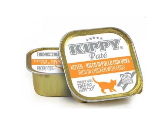 Фото - влажный корм (консервы) Kippy (Киппи) Kitten CHICKEN with EGGS влажный корм для котят КУРИЦА и ЯЙЦА, паштет