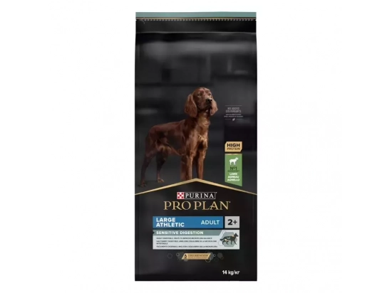 Фото - сухой корм Purina Pro Plan (Пурина Про План) Adult Large Athletic Sensitive Digestion Lamb  корм для собак больших пород с атлетическим телосложением ЯГНЕНОК