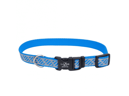 Фото - амуниция Coastal (Костал) Lazer Brite Reflective Collar светоотражающий ошейник для собак, ГОЛУБАЯ ВОЛНА