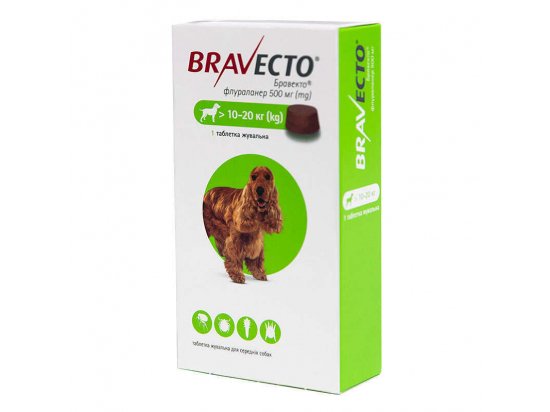 Фото - от блох и клещей BRAVECTO (Бравекто) - Жевательная таблетка от клещей и блох для собак