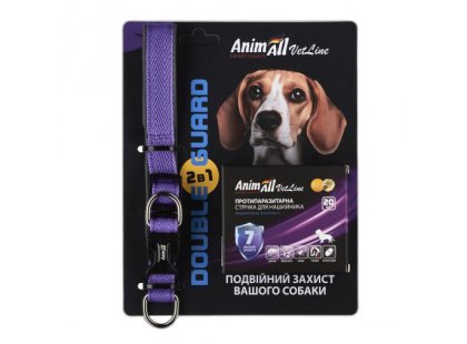 Фото - AnimAll VetLine Double Guard комплект ошейник с противопаразитарной лентой для собак, пурпурный от блох и клещей AnimAll VetLine Double Guard комплект ошейник с противопаразитарной лентой для собак, пурпурный
