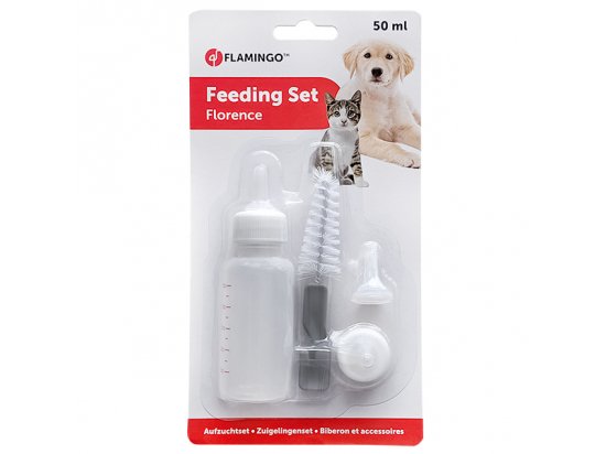 Фото - замінники котячого молока Flamingo FEEDING BOTTLE FOR PUPS Набір для ручного вигодовування домашніх тварин